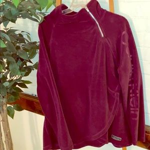 Calvin Klein Maroon Fleece Active Top